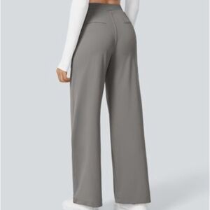 TALL- Women's Gray Straight-Leg Pants